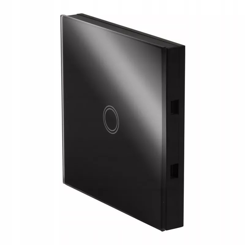 Intrerupator Smart RF, panou tactil din sticla, control telecomanda, IP45, lumina fundal, negru - imagine 7